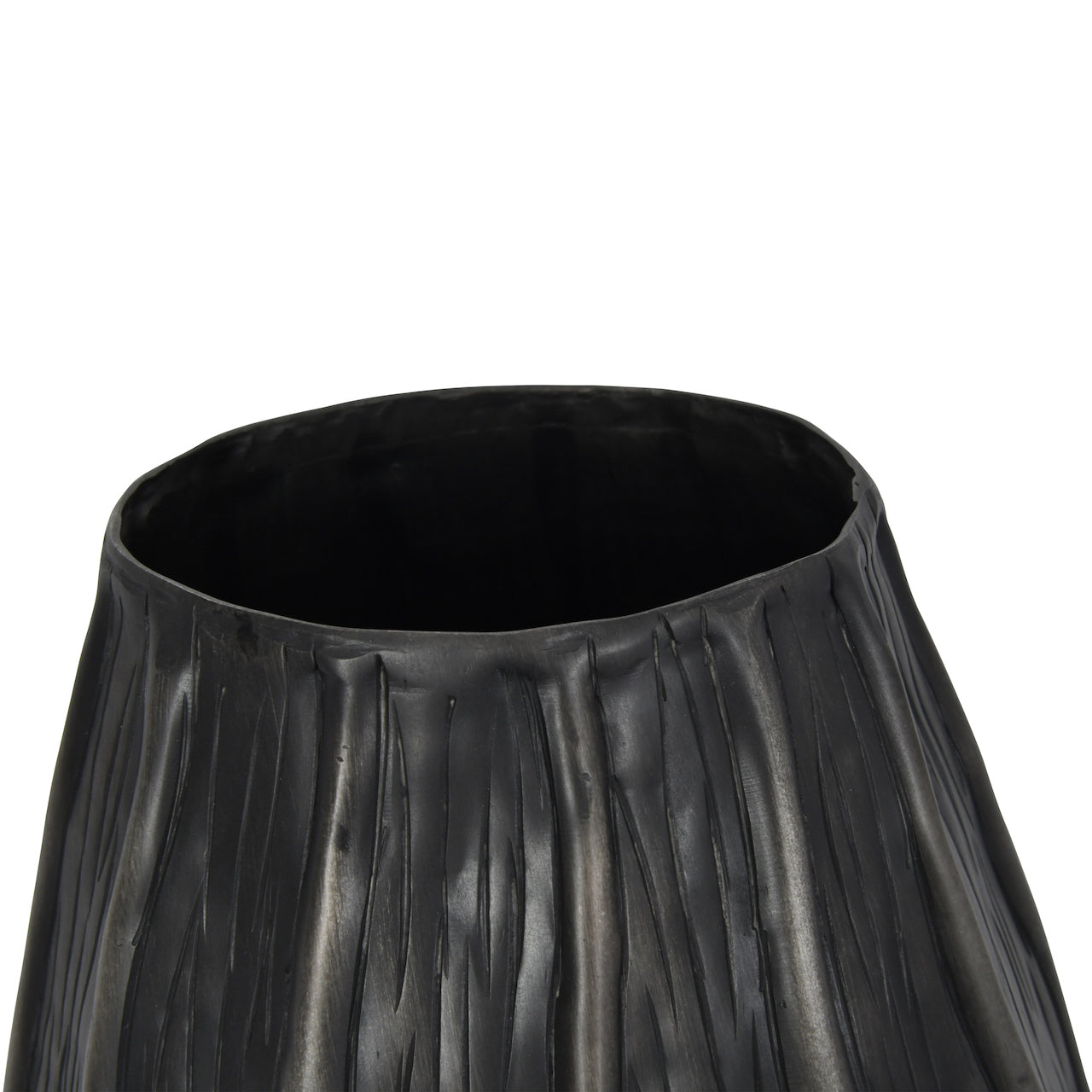 Pelham Matte Black Textured Tall Vase